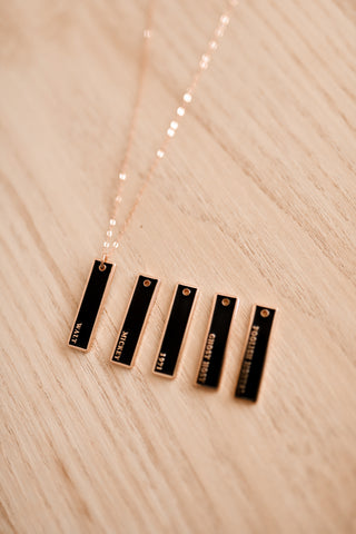 Foolish Mortal Vertical Bar Necklace